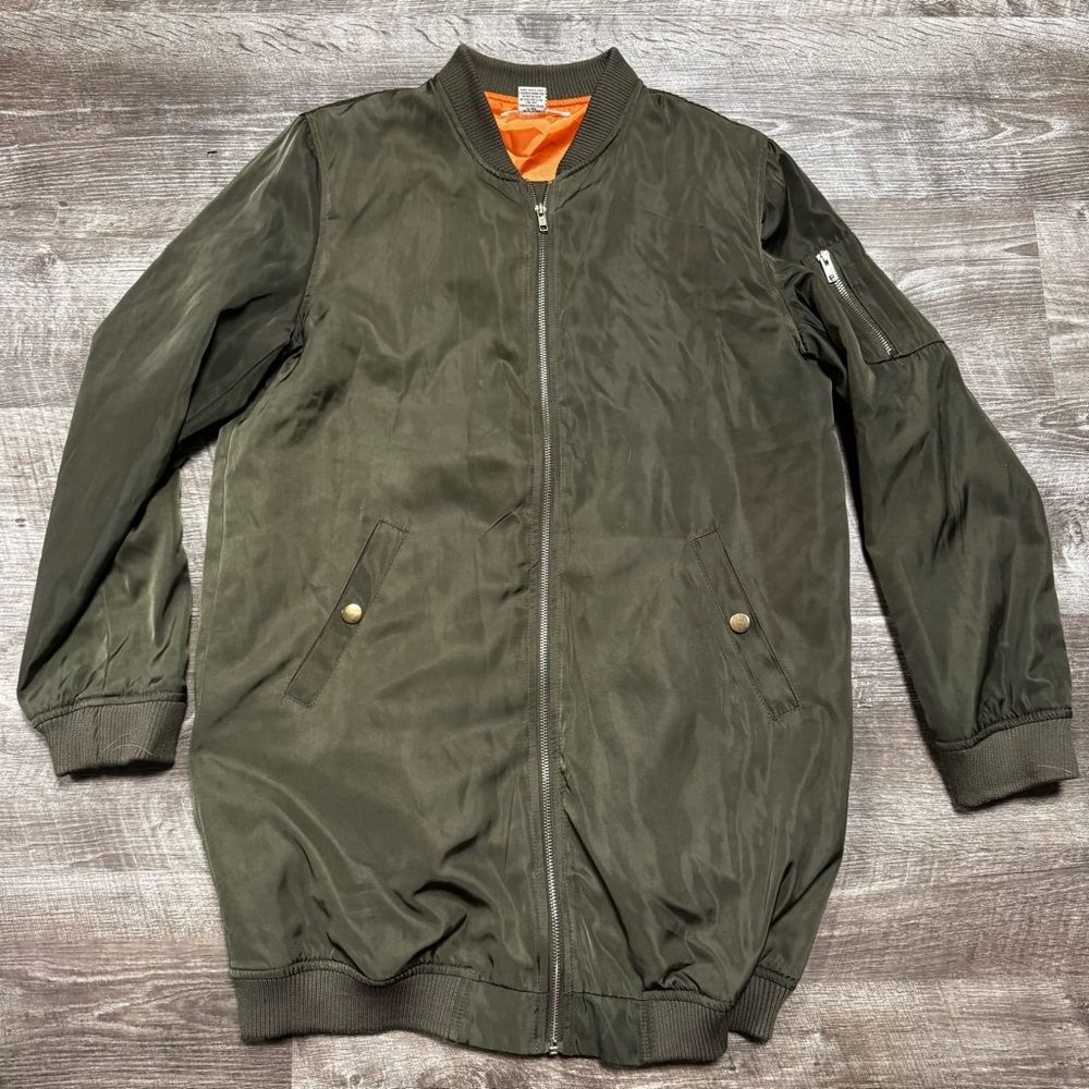 Sans Souci Green Bomber Jacket Size Large